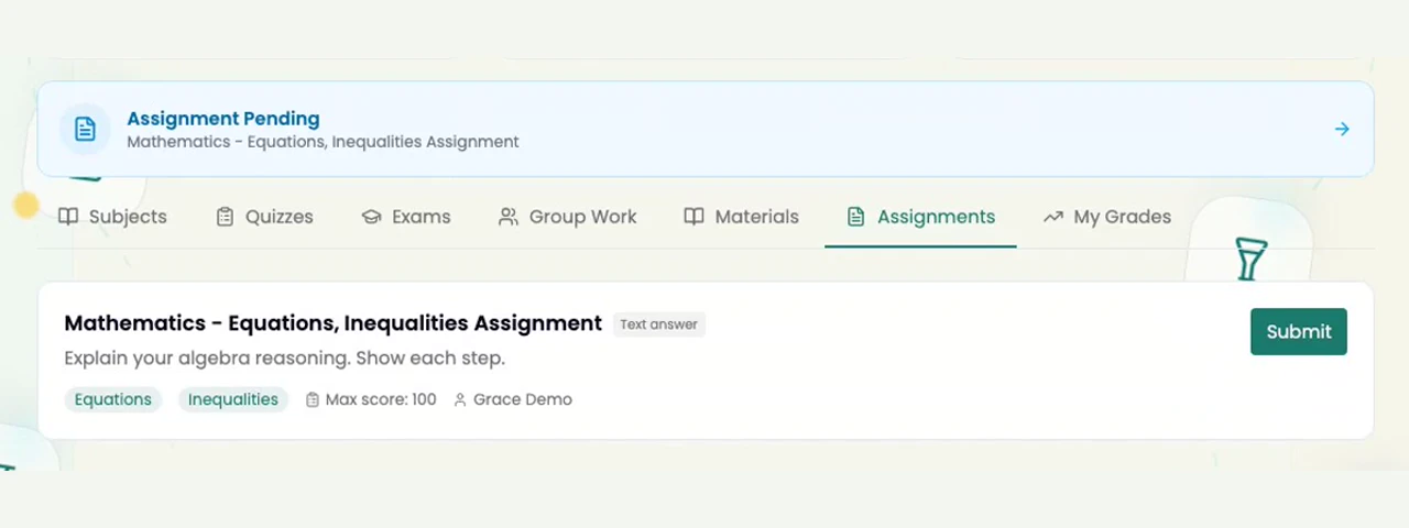 Actual teacher-to-learner classwork · synthetic accounts · focused edit